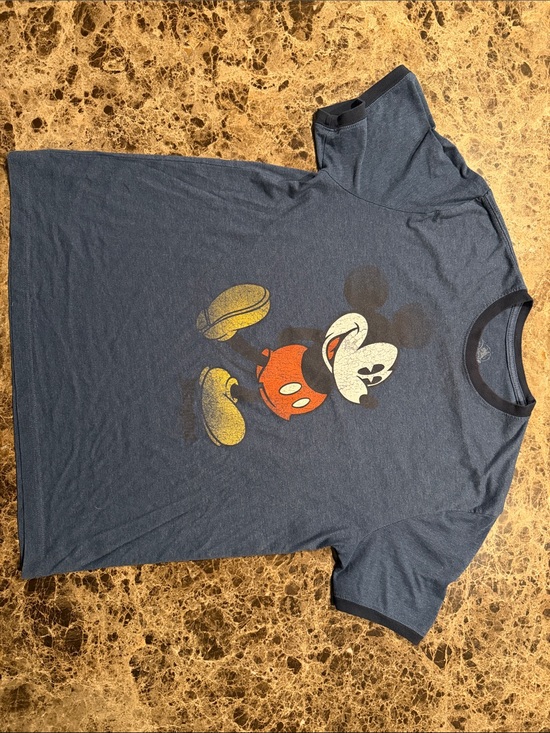 Disney Other - Disney Navy Blue Ringer Tee with Vintage Mickey Graphic